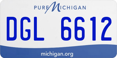MI license plate DGL6612