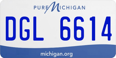 MI license plate DGL6614