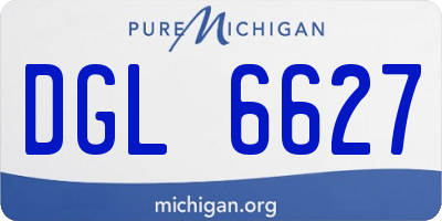 MI license plate DGL6627