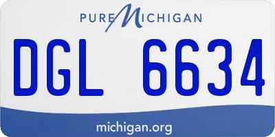 MI license plate DGL6634