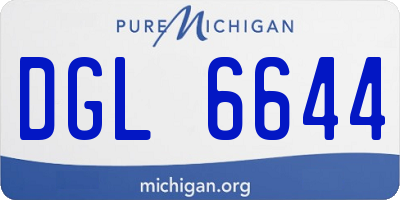 MI license plate DGL6644