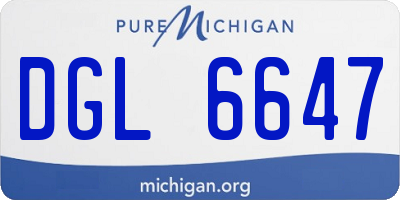 MI license plate DGL6647