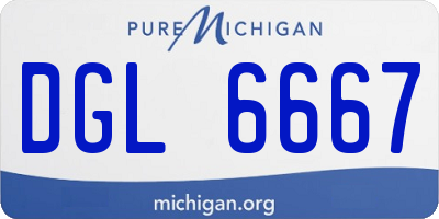 MI license plate DGL6667
