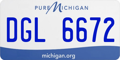MI license plate DGL6672