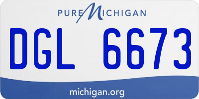 MI license plate DGL6673