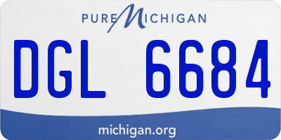 MI license plate DGL6684