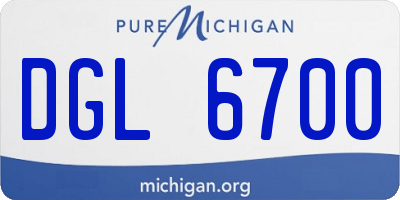 MI license plate DGL6700