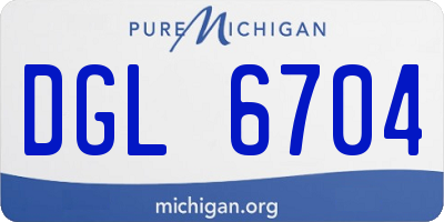 MI license plate DGL6704