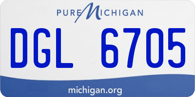 MI license plate DGL6705