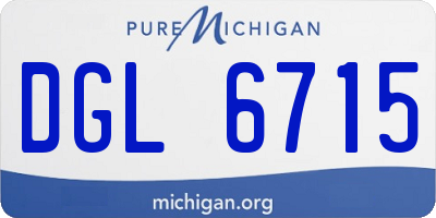 MI license plate DGL6715