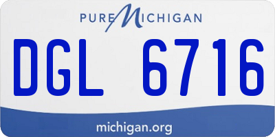 MI license plate DGL6716