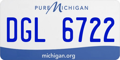MI license plate DGL6722
