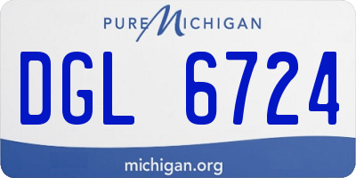 MI license plate DGL6724