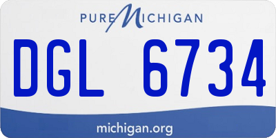 MI license plate DGL6734