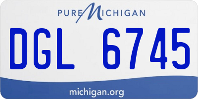 MI license plate DGL6745