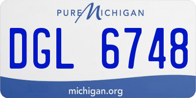 MI license plate DGL6748
