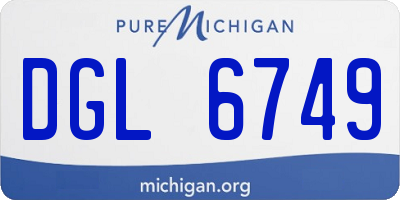 MI license plate DGL6749