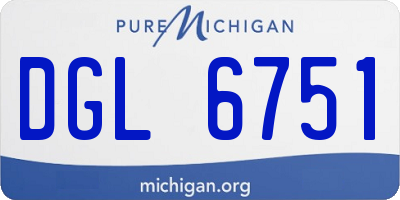 MI license plate DGL6751