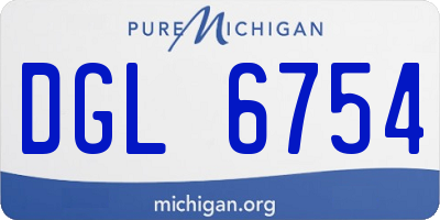 MI license plate DGL6754