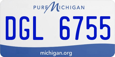 MI license plate DGL6755