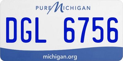 MI license plate DGL6756