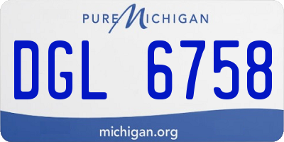 MI license plate DGL6758