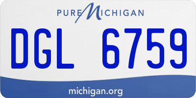 MI license plate DGL6759