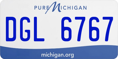 MI license plate DGL6767