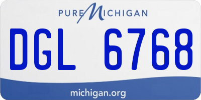 MI license plate DGL6768