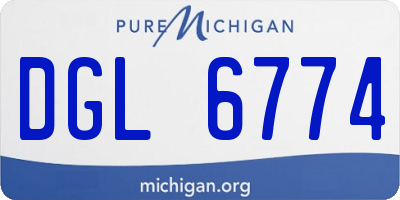 MI license plate DGL6774