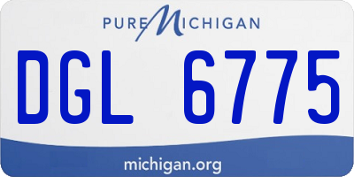 MI license plate DGL6775