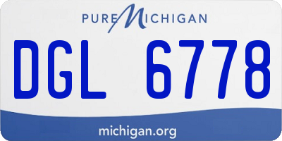 MI license plate DGL6778