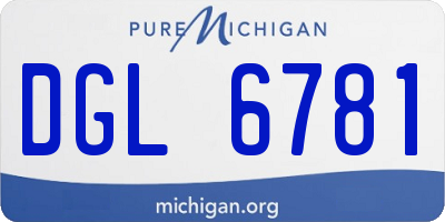MI license plate DGL6781