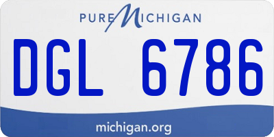 MI license plate DGL6786