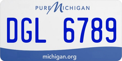 MI license plate DGL6789