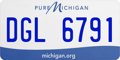 MI license plate DGL6791