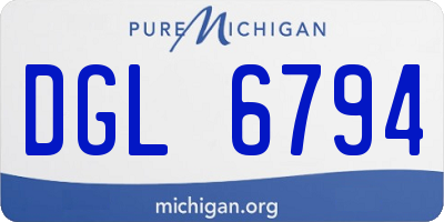 MI license plate DGL6794