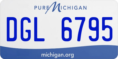 MI license plate DGL6795