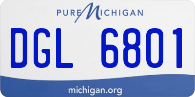 MI license plate DGL6801