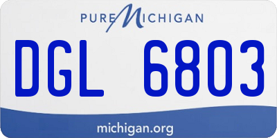 MI license plate DGL6803