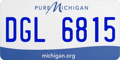 MI license plate DGL6815