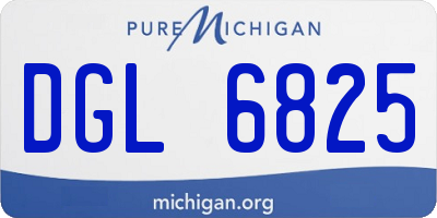 MI license plate DGL6825