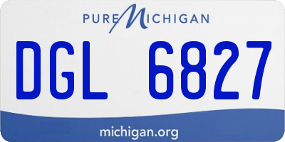 MI license plate DGL6827