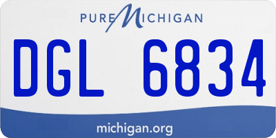 MI license plate DGL6834