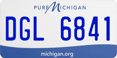 MI license plate DGL6841