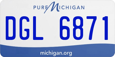 MI license plate DGL6871