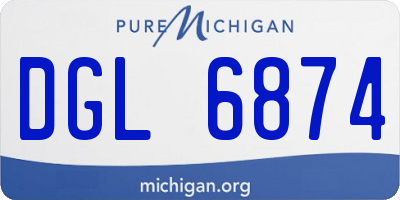 MI license plate DGL6874