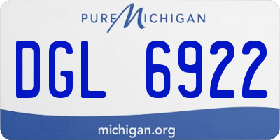 MI license plate DGL6922