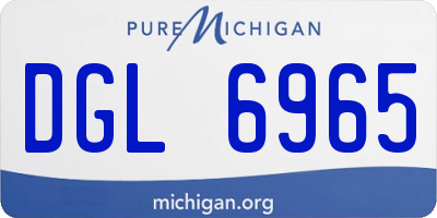 MI license plate DGL6965
