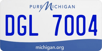 MI license plate DGL7004